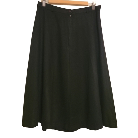 Summit of Boston | Women's Vintage Classic Black A-Line Wool Skirt (Size 18) - Picture 12 of 12